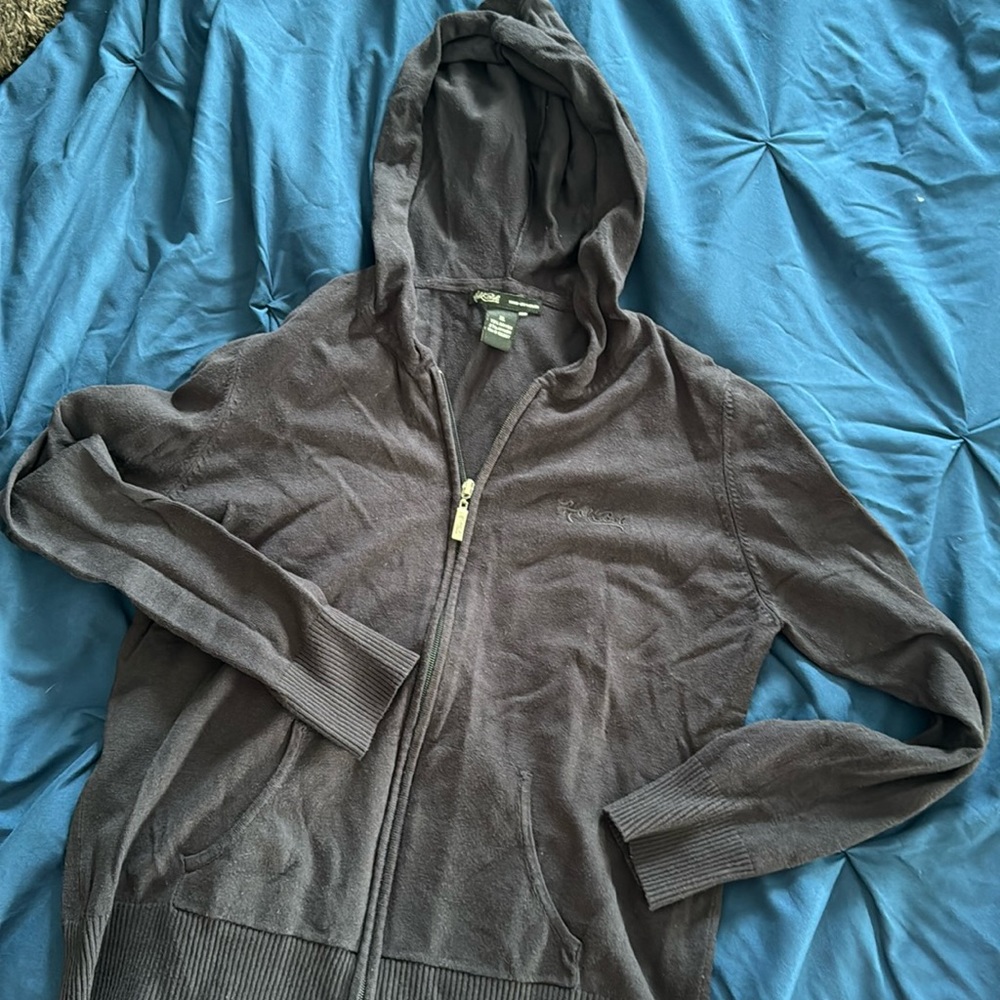 Hale Bob Black Zipper Hoodie